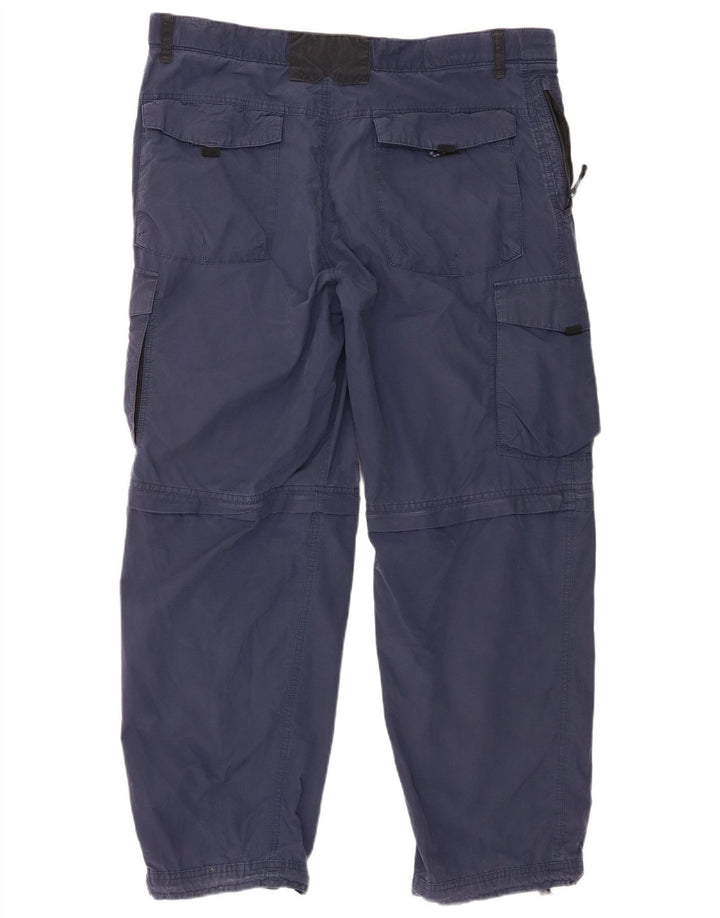 Marks & Spencer Mens Straight Regular Fit Cargo Trousers W38 L29 Navy Blue