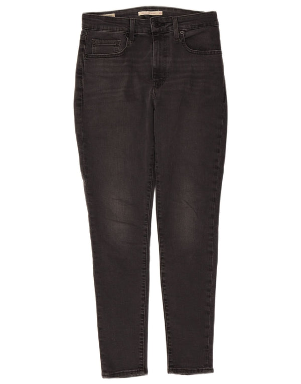 Levi's Womens 721 High Rise Skinny Jeans W29 L28 Black Cotton