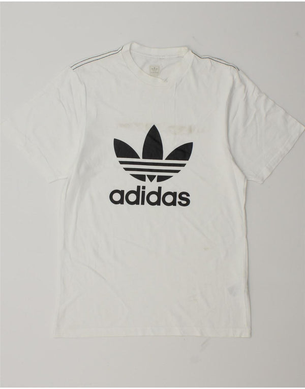 Adidas Mens Graphic T-Shirt Top Small White Cotton