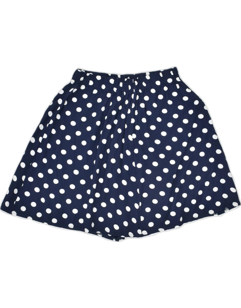 SEVRES Womens A-Line Skirt IT 42 Medium Navy Blue Polka Dot Classic | Vintage | Thrift | Second-Hand | Used Clothing | Messina Hembry 