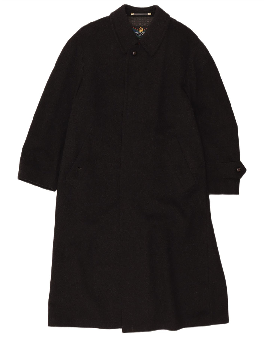 Bugatti Mens Overcoat IT 51 Large Black Wool