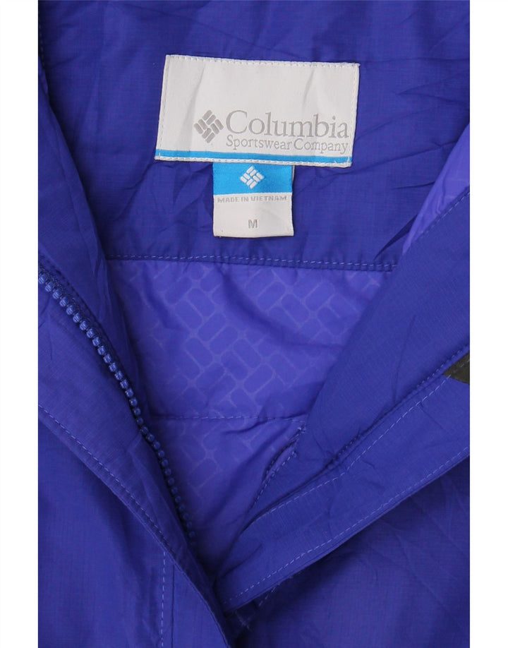 COLUMBIA Womens Omni-Shield Windbreaker Jacket UK 14 Medium Blue Vintage Columbia and Second-Hand Columbia from Messina Hembry 