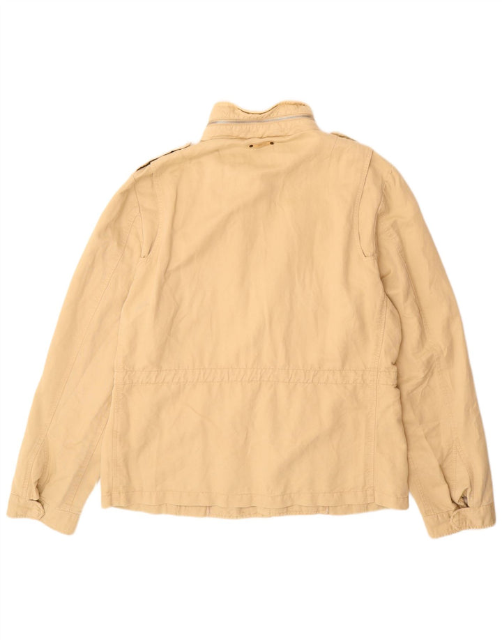 Marlboro Classics Mens Military Jacket EU 54 2XL Beige Cotton