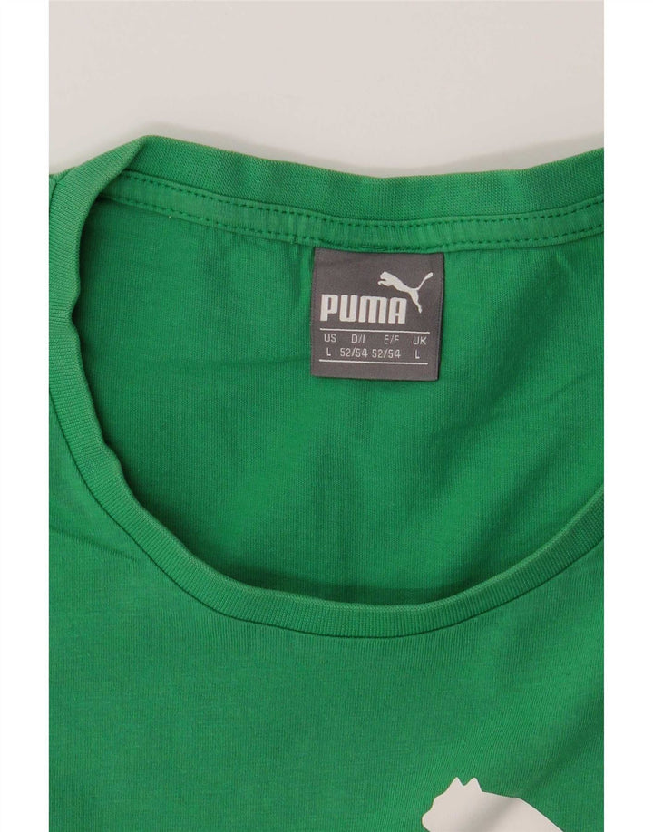 Puma Mens Graphic Vest Top Large Green