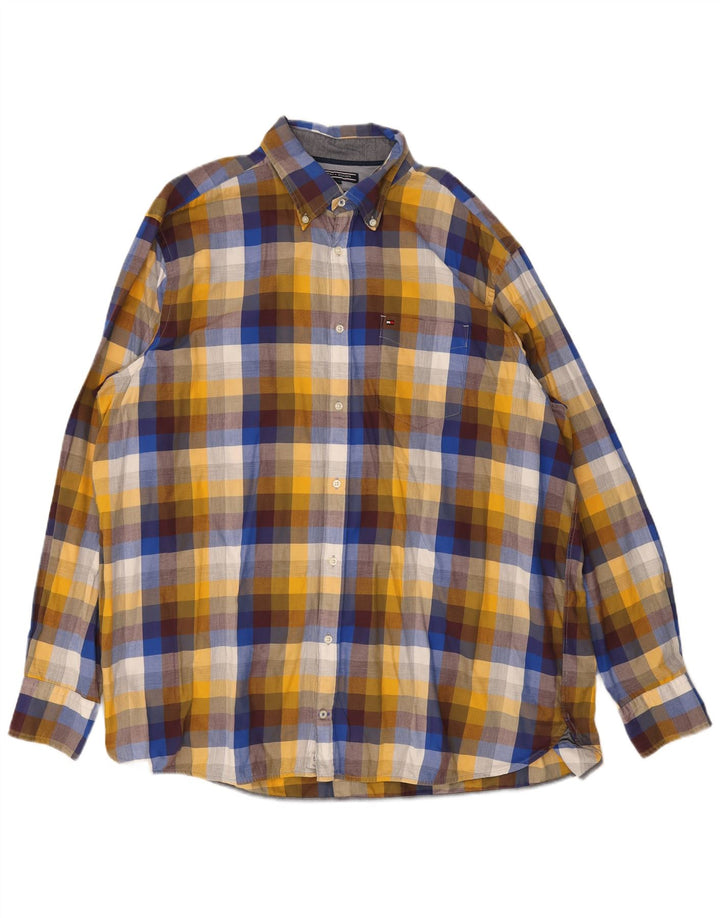 Tommy Hilfiger Mens Tall Regular Fit Shirt 2XL Multicoloured Check Cotton