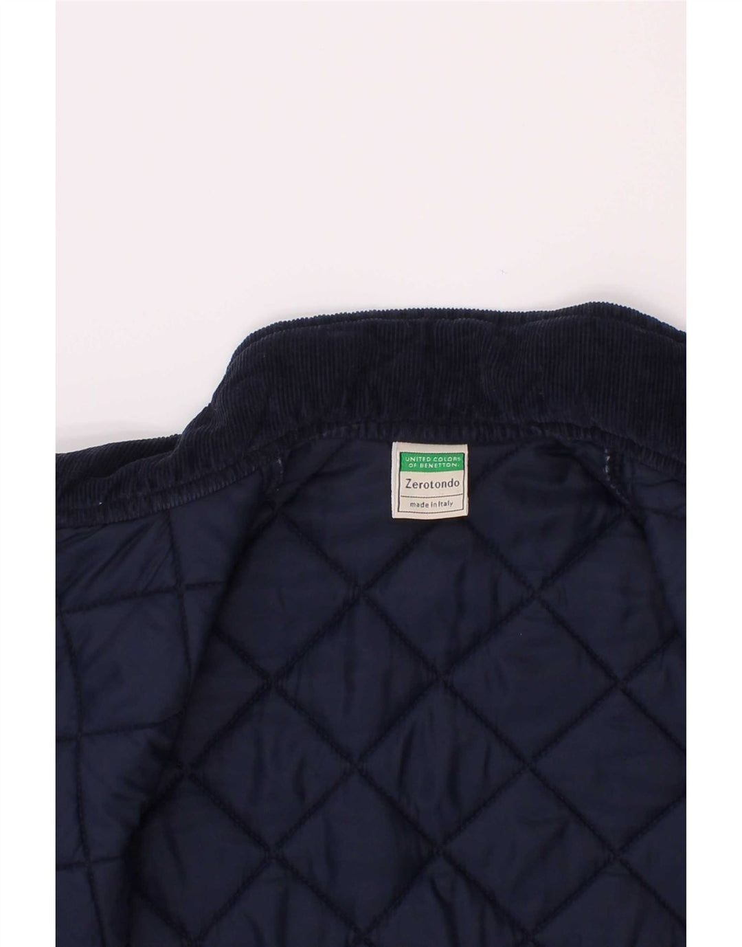 Benetton Boys Quilted Jacket 5-6 Years Navy Blue