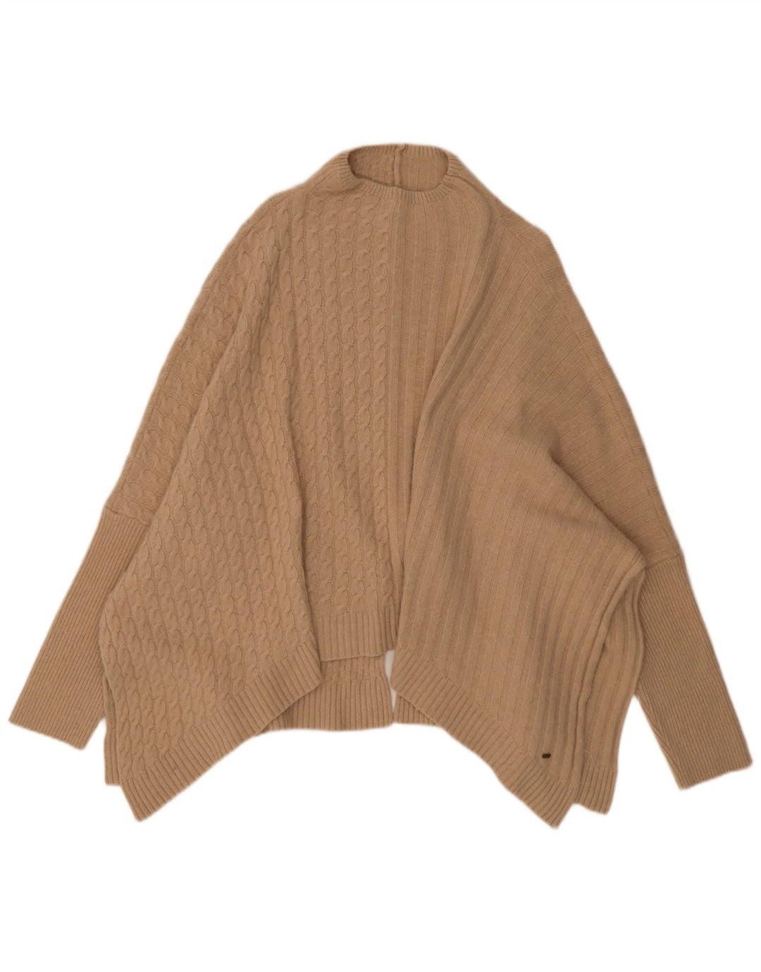 Ted Baker Womens Poncho Jumper UK 16 Large Beige Polyamide