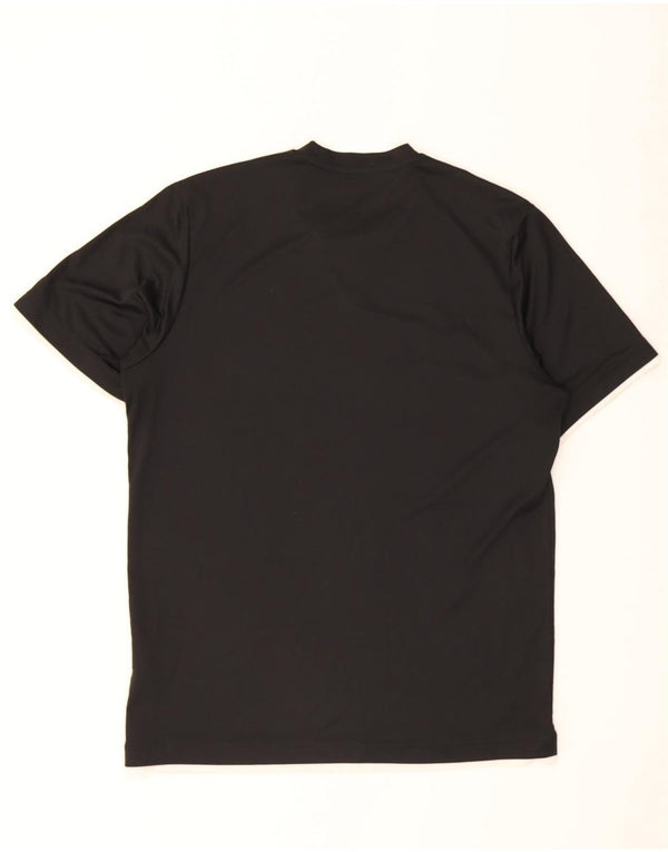 Adidas Mens Climalite T-Shirt Top UK 40/42 Medium Black Colourblock
