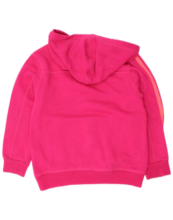 Adidas Girls Hoodie Jumper 5-6 Years Pink Cotton
