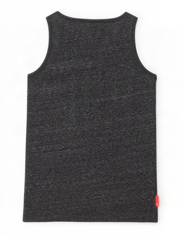 Superdry Womens Graphic Vest Top UK 10 Small Grey Flecked Polyester