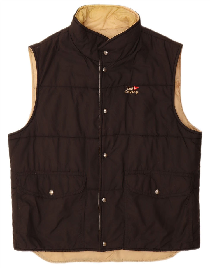 Best Company Mens Padded Gilet UK 38 Medium Black