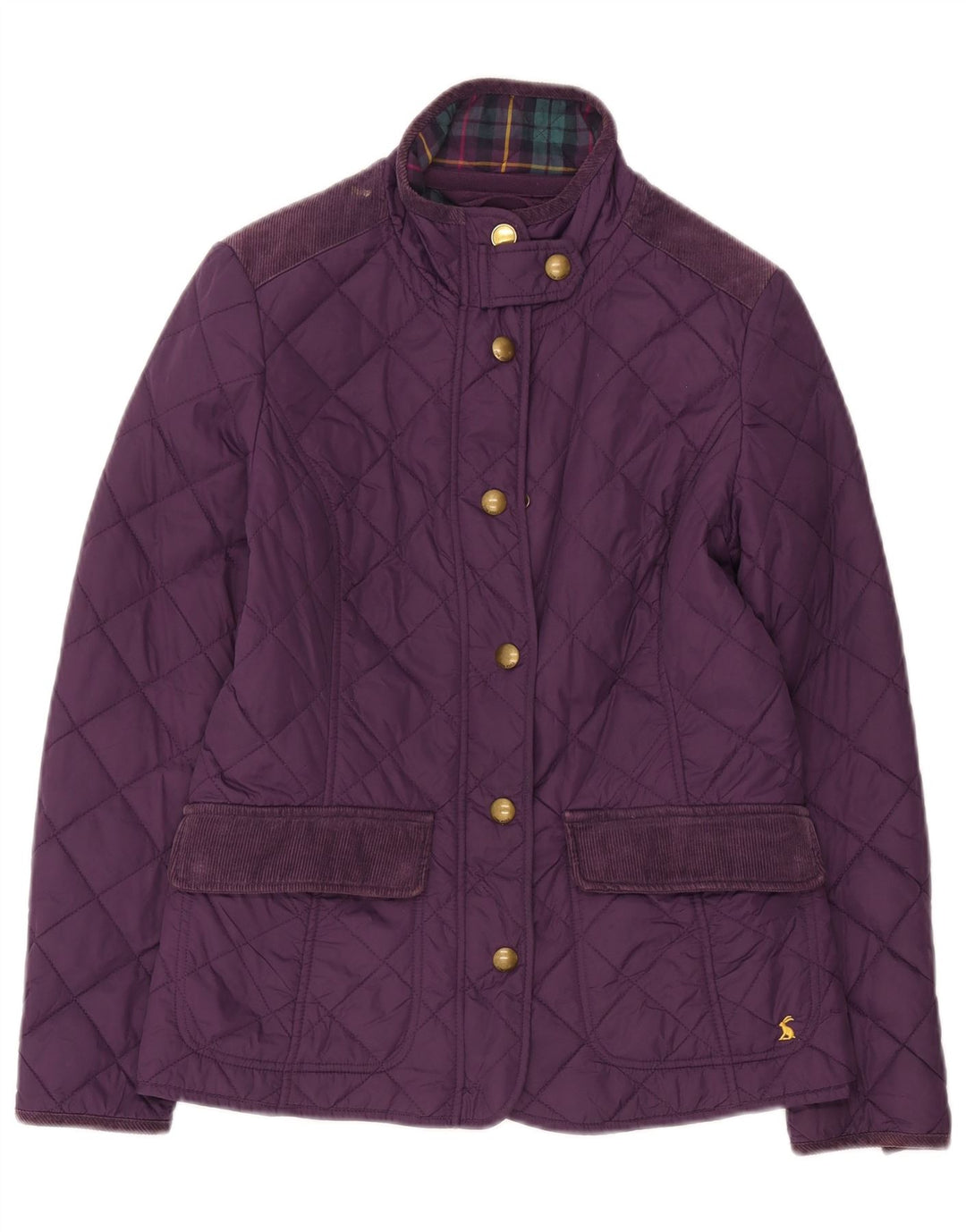 Joules Womens Quilted Jacket UK 10 Small Purple Polyester