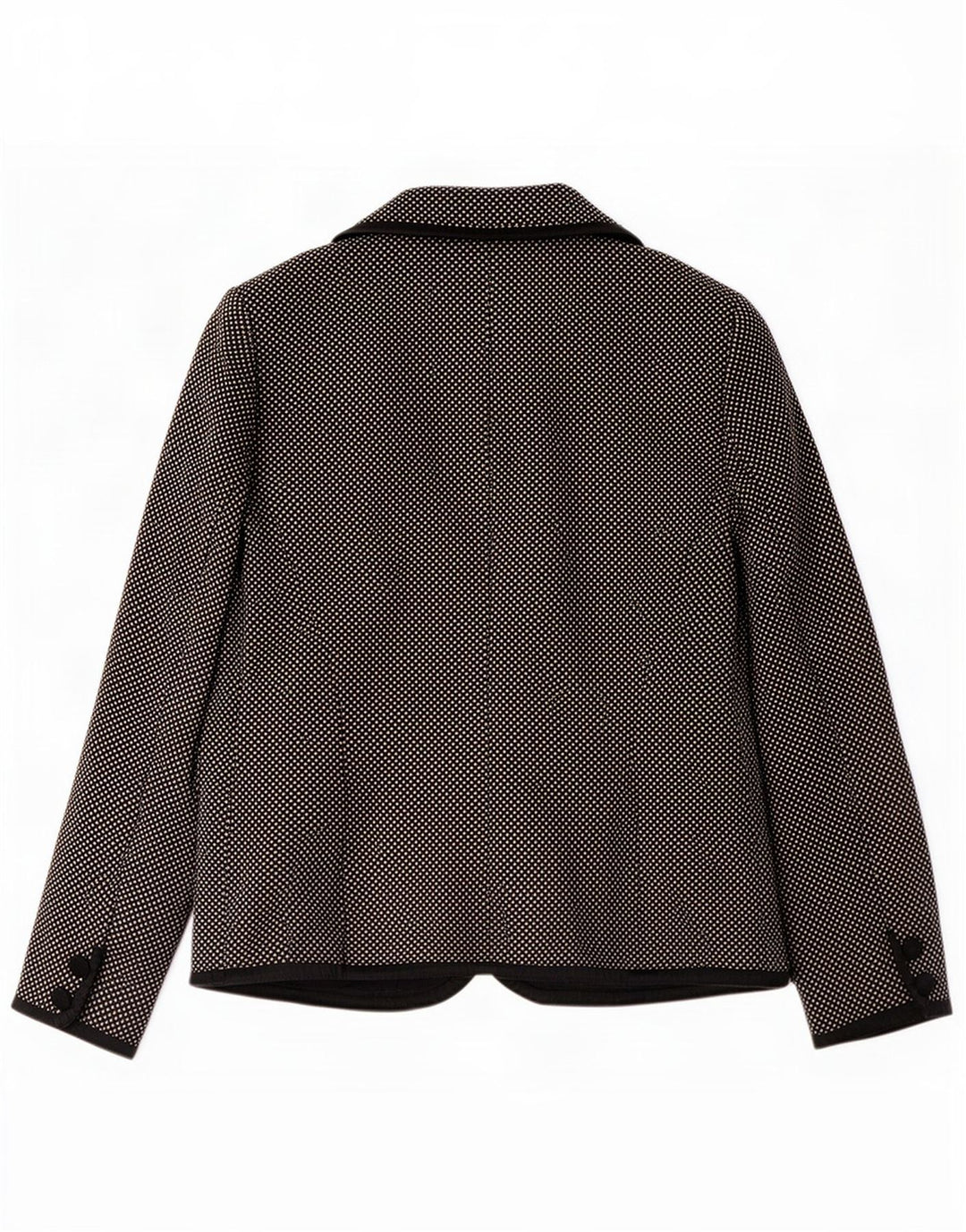 Luisa Spagnoli Womens 3 Button Blazer Jacket UK 10 Small Black Flecked Wool