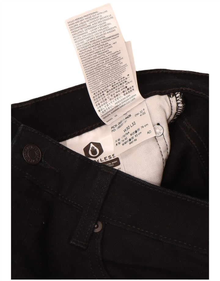 Levi's Mens 511 Slim Jeans W30 L32 Black Cotton