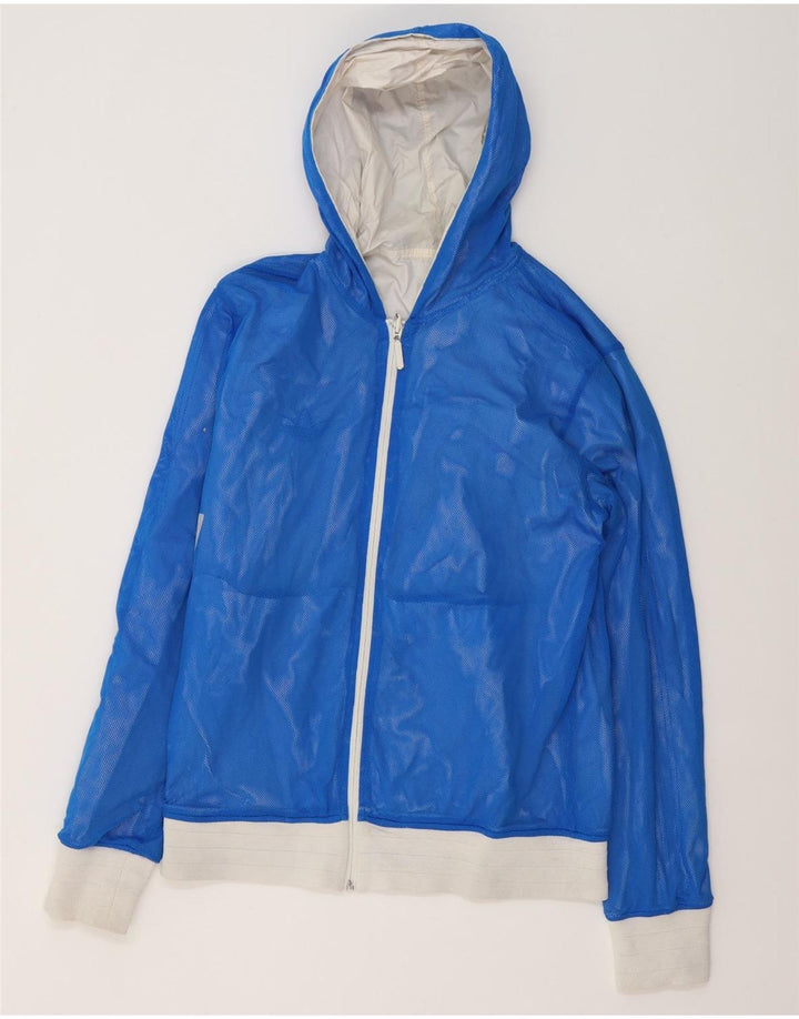 Adidas Mens Graphic Hooded Reversible Jacket UK 38 Medium White Colourblock