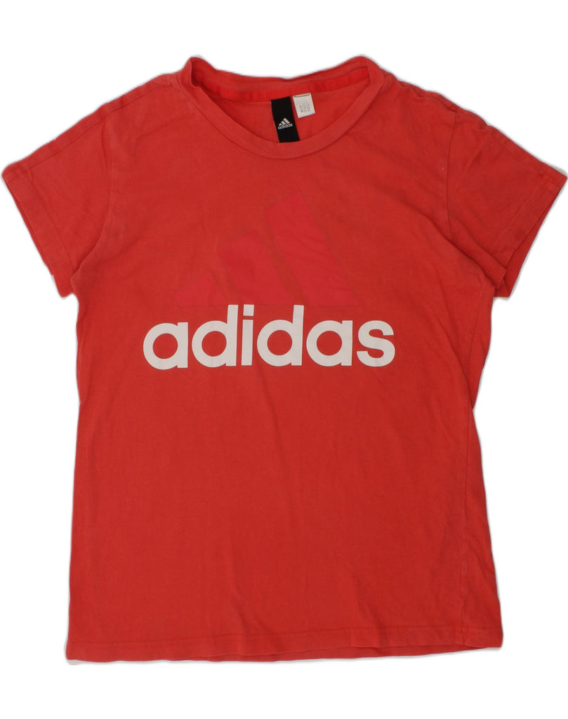 ADIDAS Girls Graphic T-Shirt Top 10-11 Years Red | Vintage Adidas | Thrift | Second-Hand Adidas | Used Clothing | Messina Hembry 