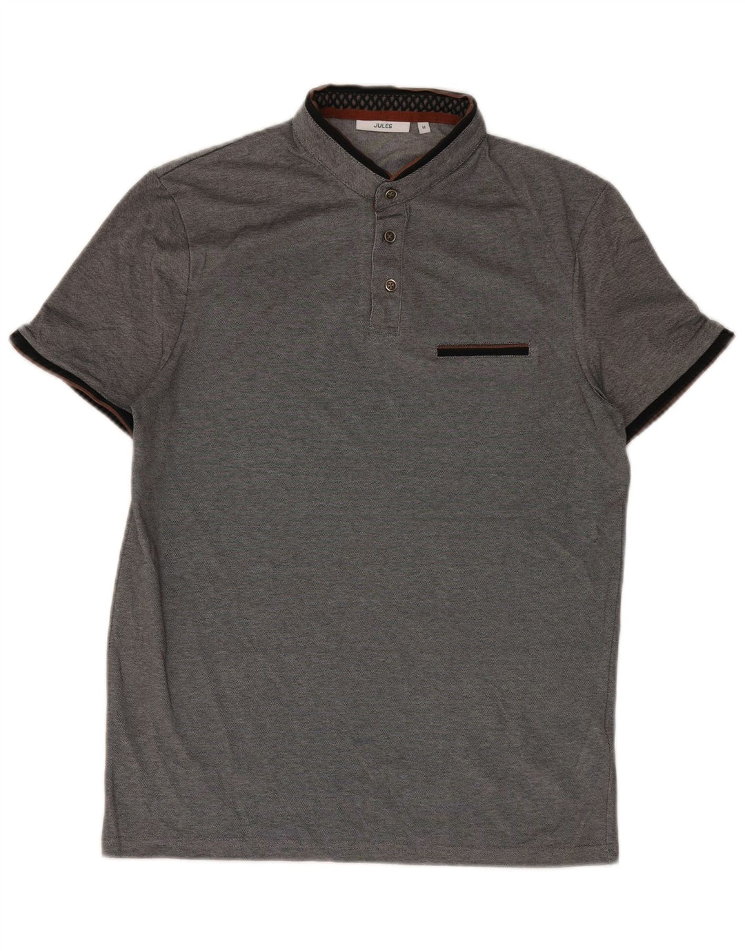 Jules Mens Polo Shirt Medium Grey Cotton