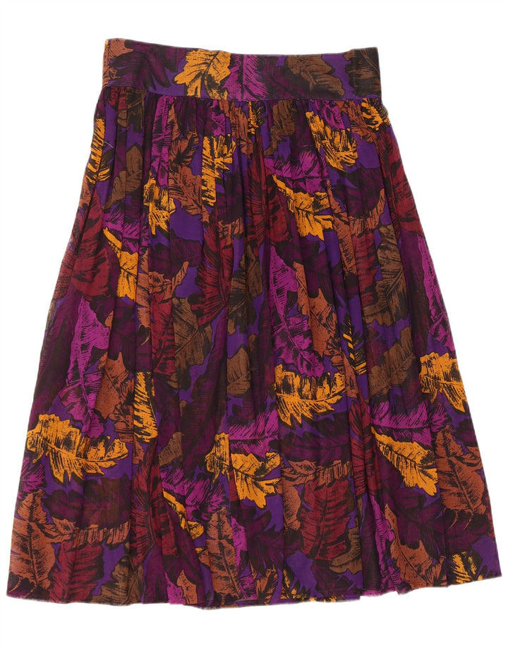 Vintage Womens Pleated Skirt US 6 Medium W32 Multicoloured Floral