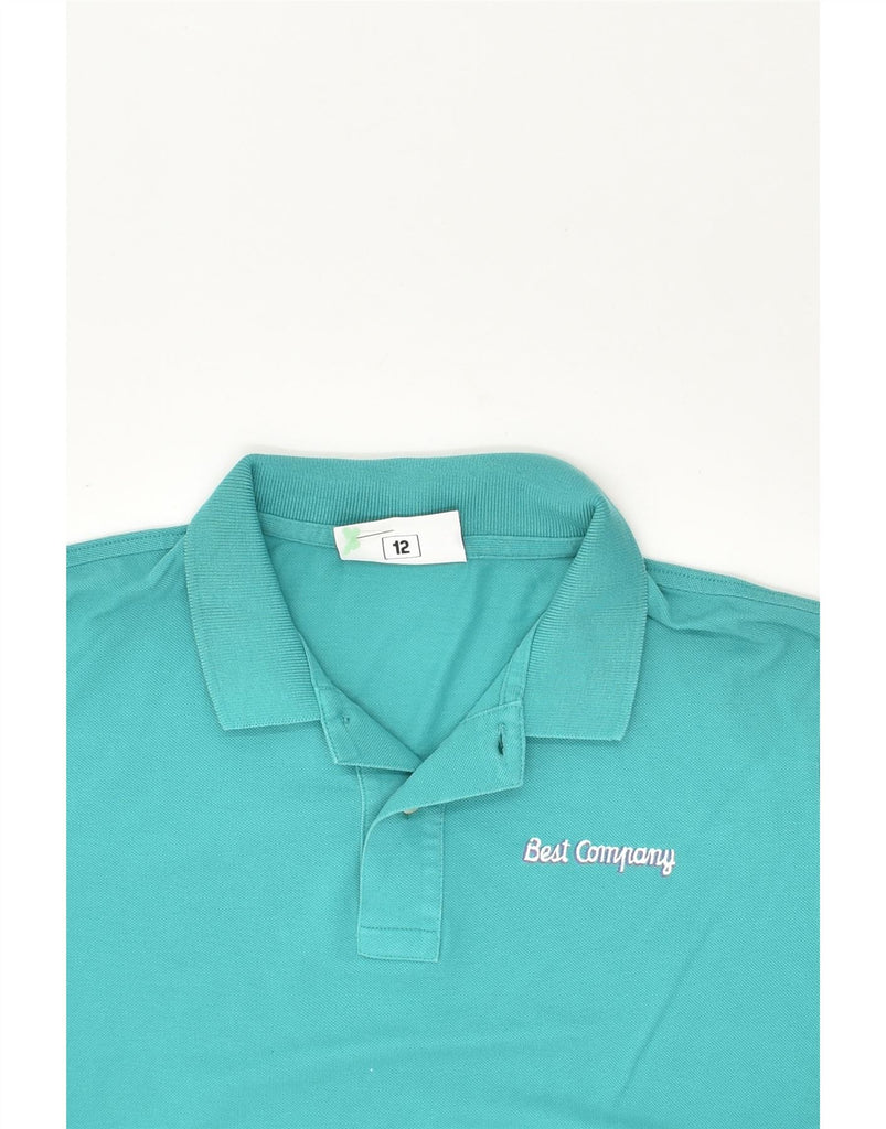 BEST COMPANY Boys Polo Shirt 11-12 Years Turquoise Cotton | Vintage Best Company | Thrift | Second-Hand Best Company | Used Clothing | Messina Hembry 