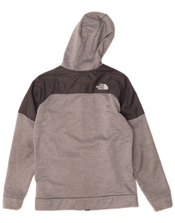 The North Face Boys Zip Hoodie Sweater 15-16 Years 2XL Grey Colourblock