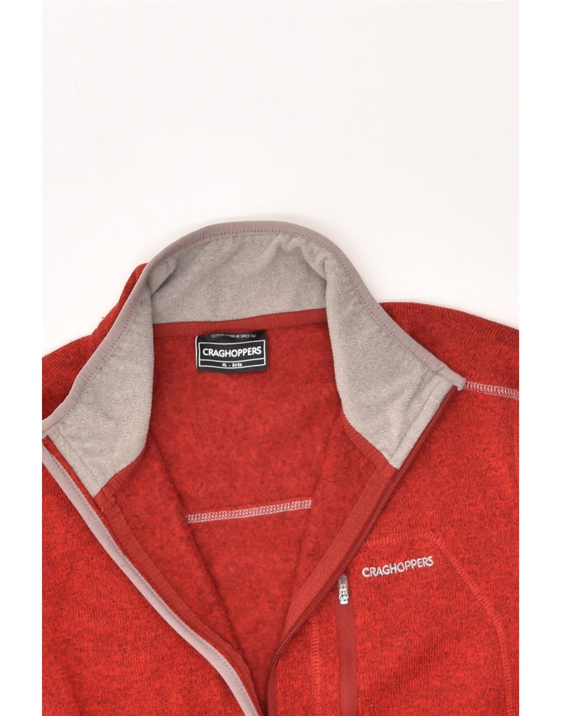 CRAGHOPPERS Mens Fleece Jacket UK 42 XL Red Polyester | Vintage CRAGHOPPERS | Thrift | Second-Hand CRAGHOPPERS | Used Clothing | Messina Hembry 