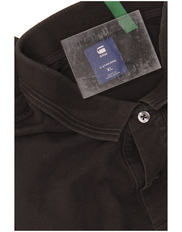G-STAR Mens Polo Shirt XL Black Cotton