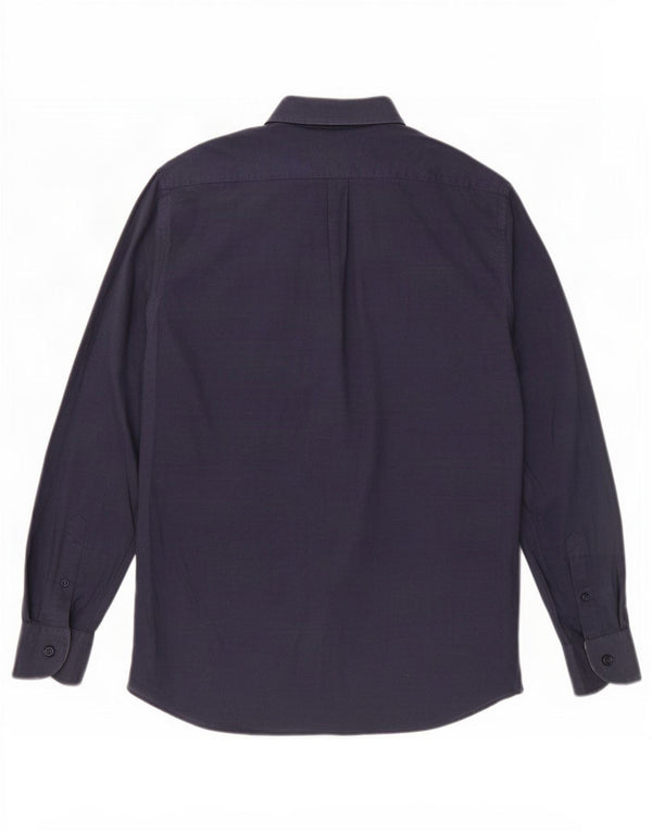 Harmont & Blaine Mens Regular Fit Shirt Large Navy Blue Cotton