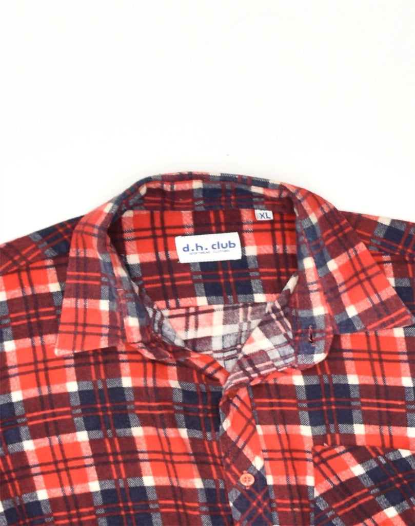 VINTAGE Mens Shirt XL Red Check Cotton | Vintage Vintage | Thrift | Second-Hand Vintage | Used Clothing | Messina Hembry 