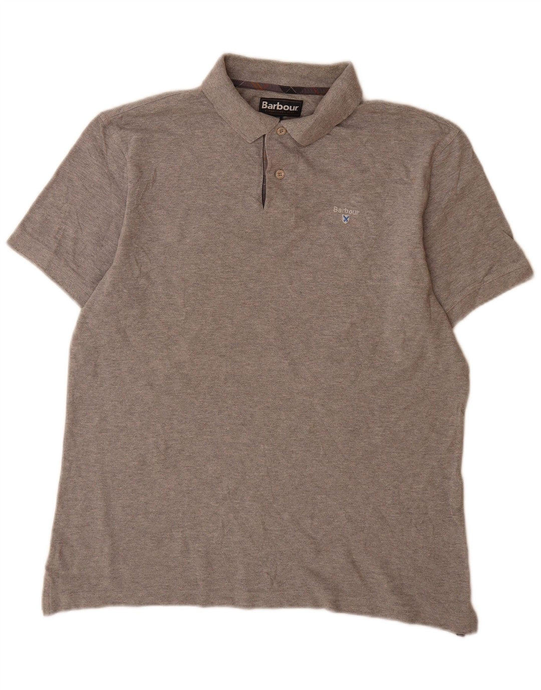 Barbour Mens Polo Shirt XL Grey Cotton