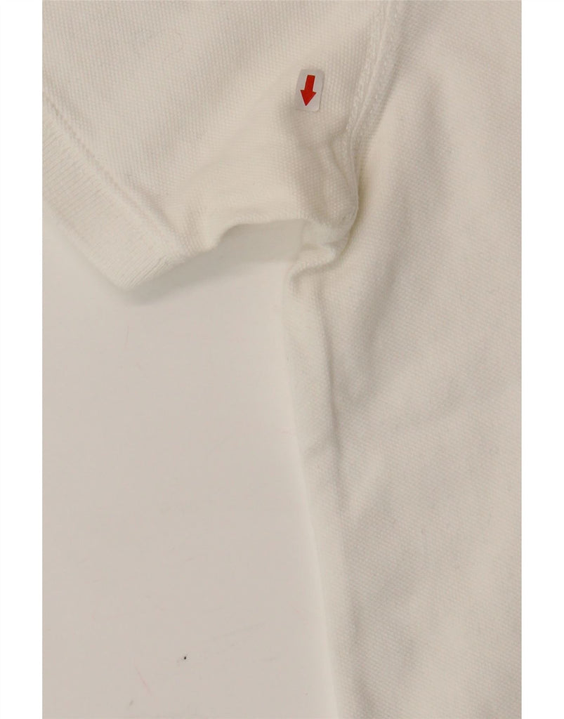 TOMMY HILFIGER Mens Polo Shirt Medium White Cotton Vintage Tommy Hilfiger and Second-Hand Tommy Hilfiger from Messina Hembry 