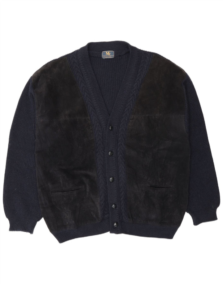 MP Mens Cardigan Sweater XL Navy Blue