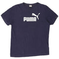 Puma Mens Graphic T-Shirt Top Medium Navy Blue Cotton