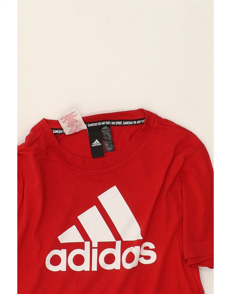 ADIDAS Boys Graphic T-Shirt Top 11-12 Years Red Cotton | Vintage Adidas | Thrift | Second-Hand Adidas | Used Clothing | Messina Hembry 