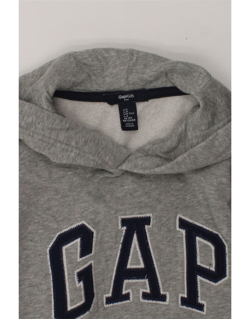 GAP Boys Graphic Hoodie Jumper 6-7 Years Grey Cotton | Vintage Gap | Thrift | Second-Hand Gap | Used Clothing | Messina Hembry 