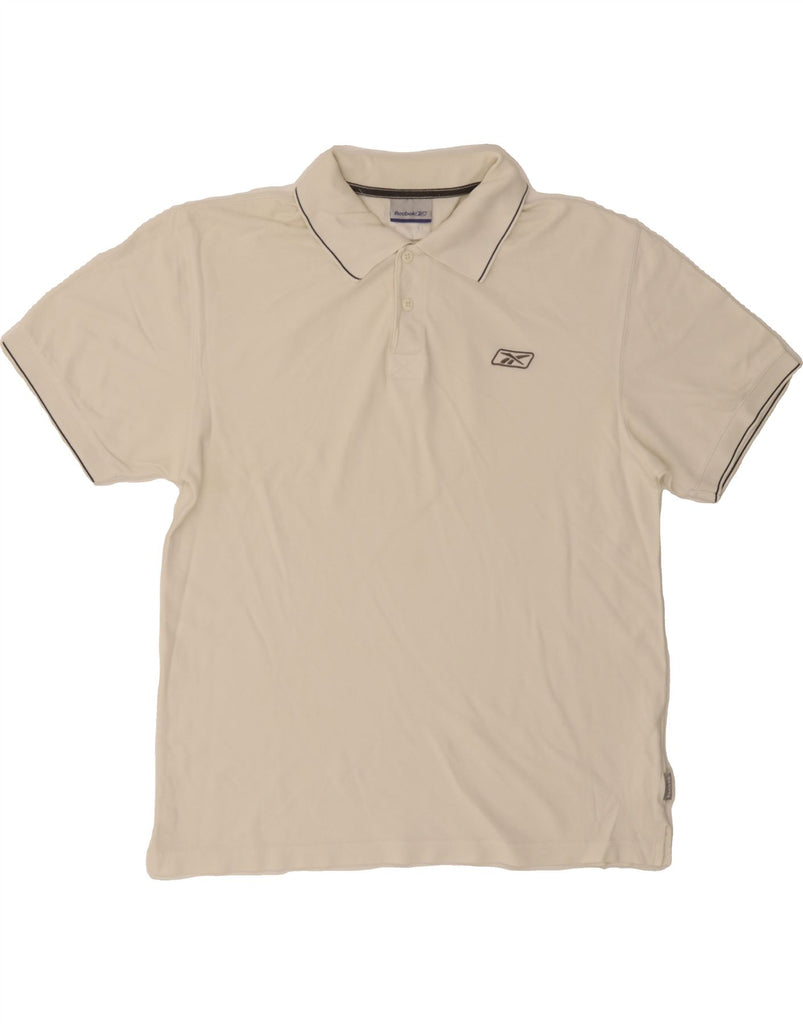 REEBOK Mens Polo Shirt Medium White Vintage Reebok and Second-Hand Reebok from Messina Hembry 