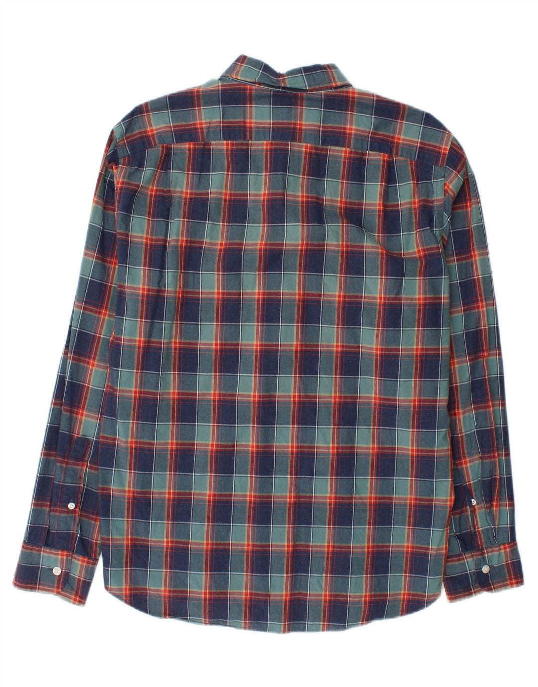 J. CREW Mens Shirt Medium Navy Blue Check Cotton Vintage J. Crew and Second-Hand J. Crew from Messina Hembry 