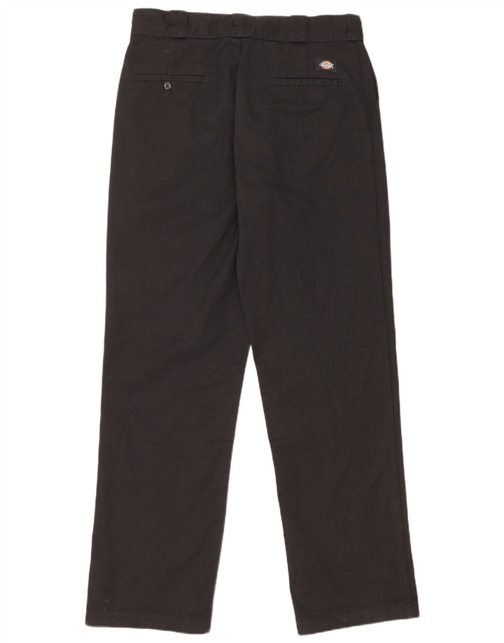 Dickies Mens Straight Chino Trousers W34 L34 Black Polyester