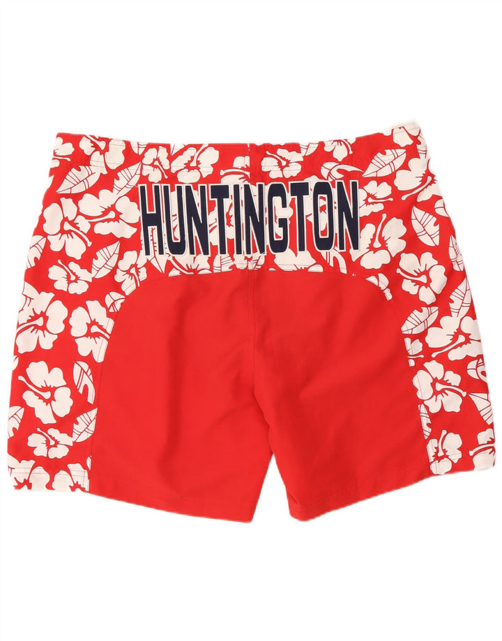 Kappa Mens Graphic Swimming Shorts 2XL Red Floral Polyester