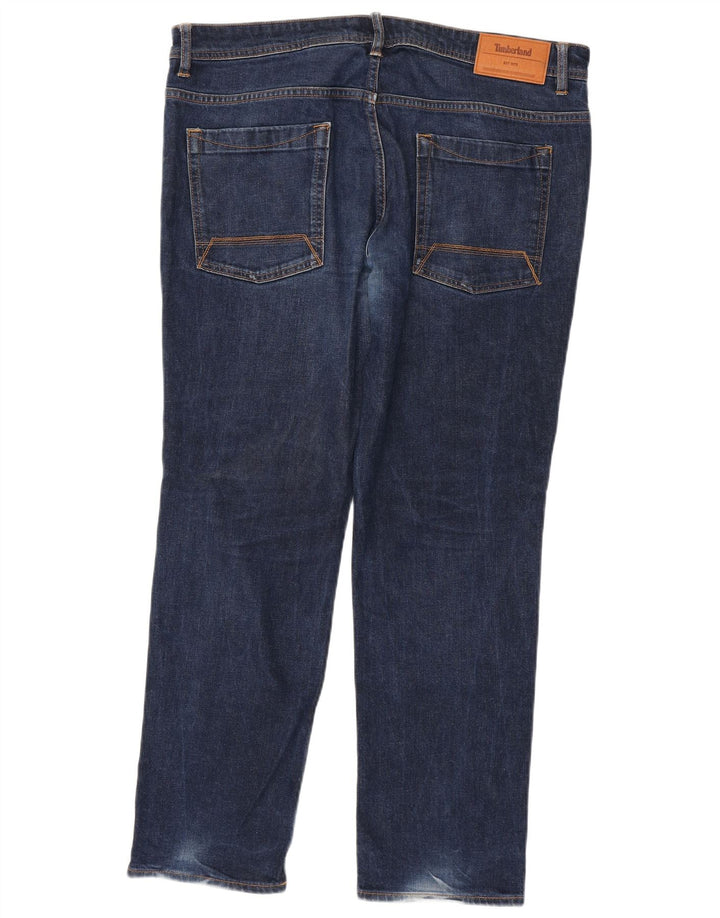 Timberland Mens Straight Jeans W38 L32 Navy Blue Cotton