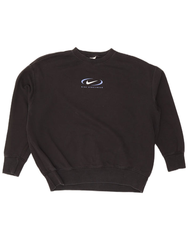 Nike Mens Graphic Loose Fit Sweatshirt Jumper Medium Black Cotton