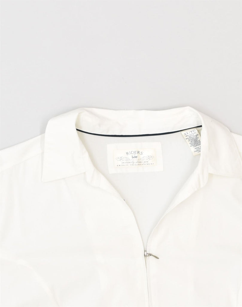LEE Womens Short Sleeve Shirt Blouse UK 18 XL White Cotton | Vintage Lee | Thrift | Second-Hand Lee | Used Clothing | Messina Hembry 
