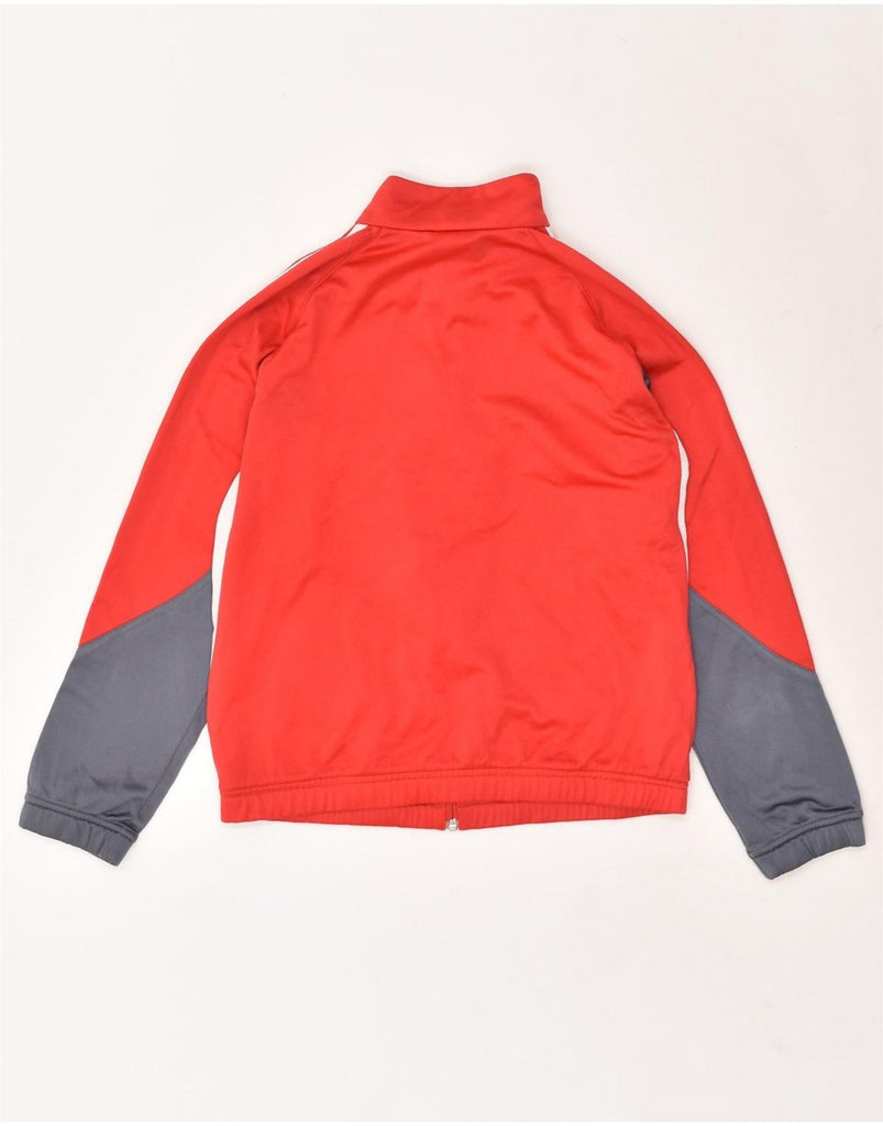 ADIDAS Boys Tracksuit Top Jacket 11-12 Years Red Colourblock Polyester | Vintage Adidas | Thrift | Second-Hand Adidas | Used Clothing | Messina Hembry 