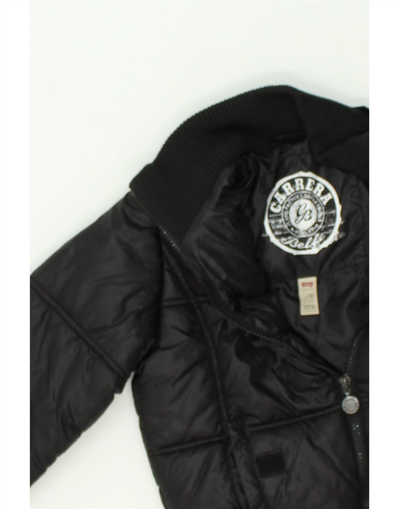 CARRERA Boys Padded Jacket 7-8 Years Black Polyester | Vintage Carrera | Thrift | Second-Hand Carrera | Used Clothing | Messina Hembry 