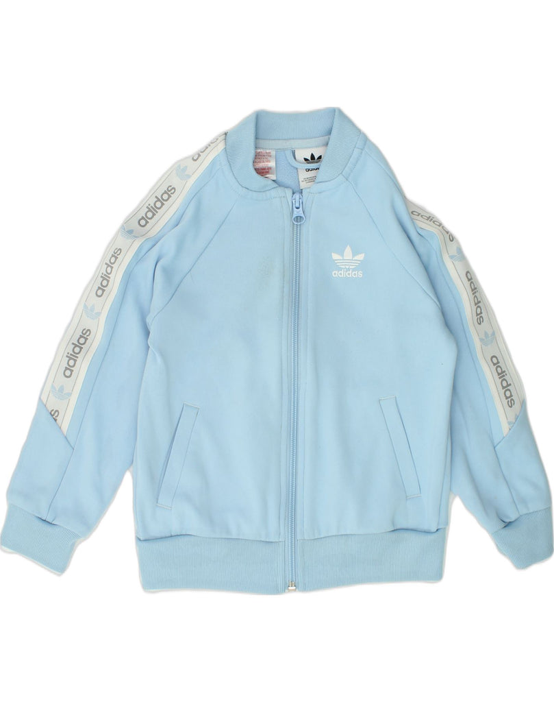 ADIDAS Boys Tracksuit Top Jacket 3-4 Years Blue Polyester | Vintage Adidas | Thrift | Second-Hand Adidas | Used Clothing | Messina Hembry 