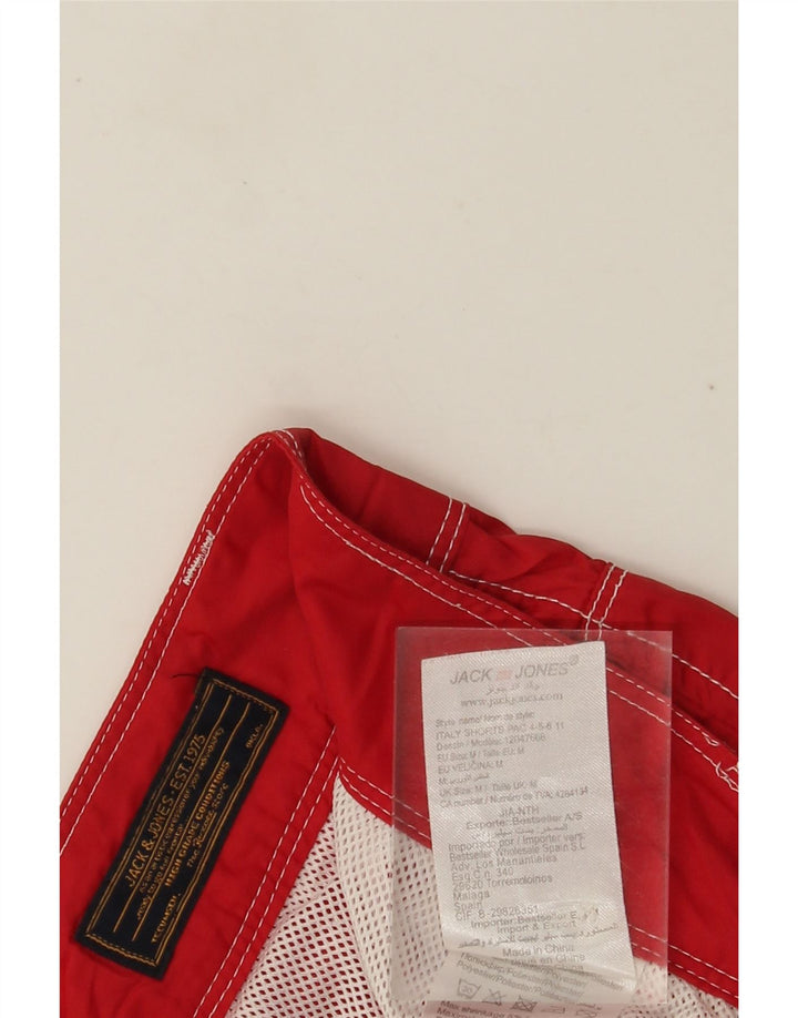 Jack & Jones Mens Casual Shorts Medium W32 Red Polyester