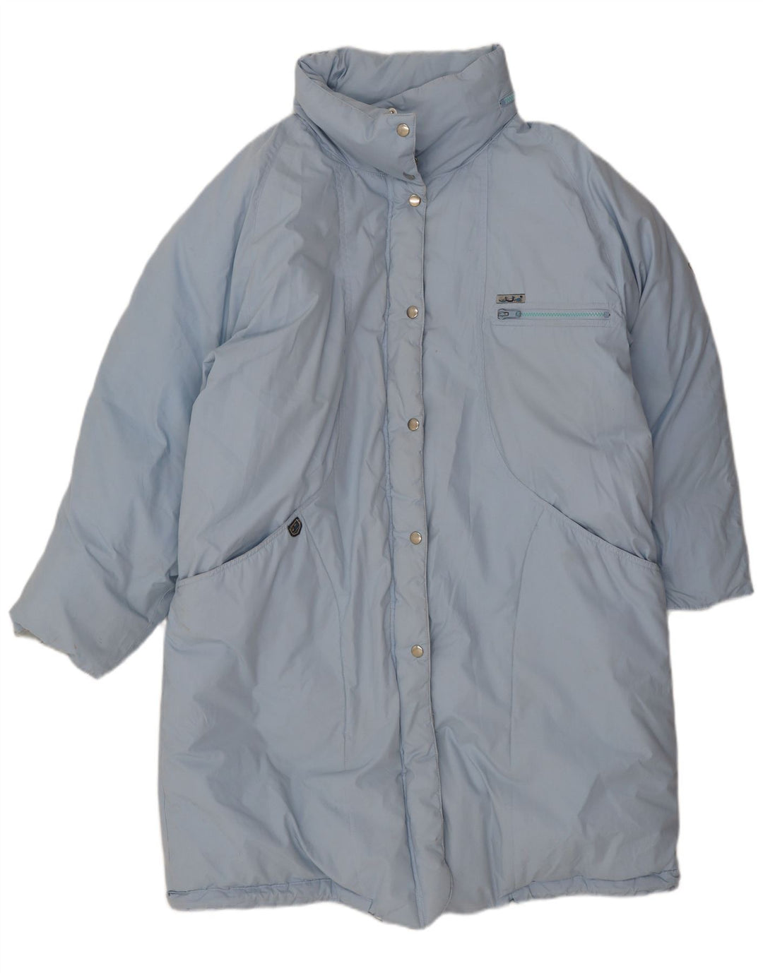 Vintage Womens Oversized Padded Coat EU 42 Large Blue