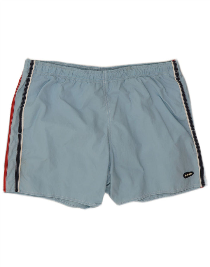 Colmar Mens Swimming Shorts IT 58 XL Blue Striped Polyester