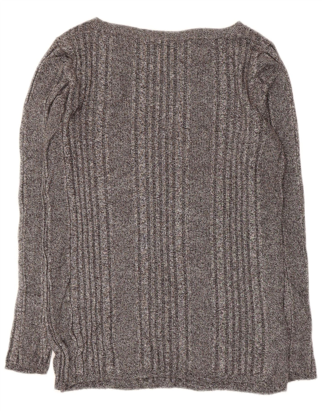 Marks & Spencer Womens Boat Neck Jumper Sweater UK 12 Medium Grey Flecked