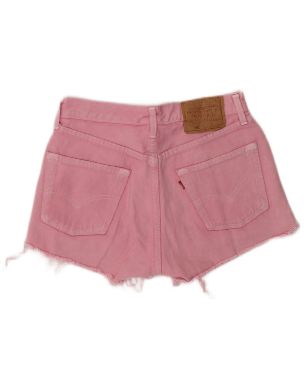 Levi's Womens 501 High Waist Denim Shorts W29 Medium Pink Cotton