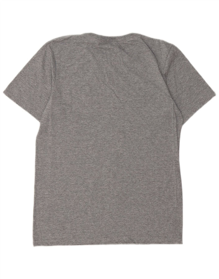 RUSSELL ATHLETIC Mens T-Shirt Top Small Grey Flecked Polyester
